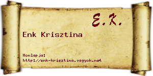 Enk Krisztina névjegykártya