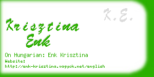 krisztina enk business card